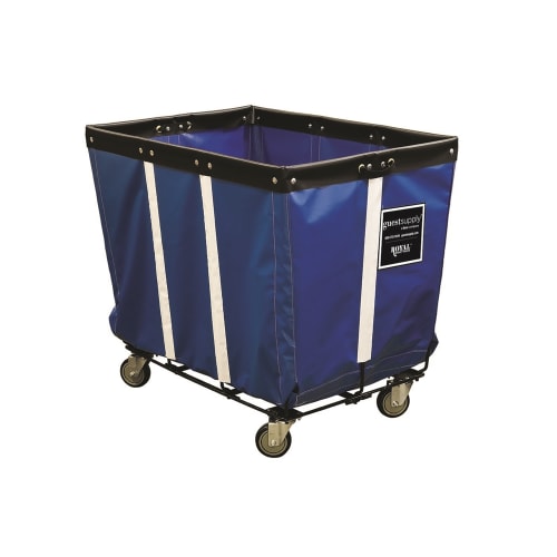 Carrito Tipo Cesto Removible Permanente de Vinilo Royal Basket, Base de Alambre, Azul, 12 Fanegas